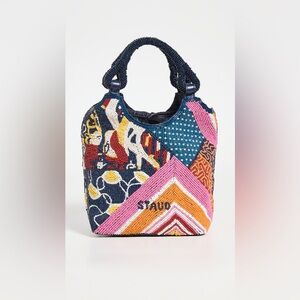 NWT Staud Cote Beaded Multi-color Tote Bag